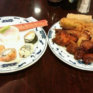 Chinese buffet with sushi, yum. This message was powered by