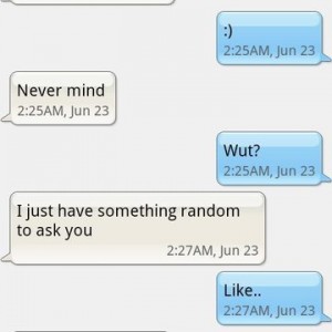 Well that's a normal "getting to know someone question" (She