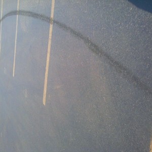 My 55 yard "one tire fire" on 35s! lolz :D