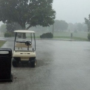 Little wet on the golf course