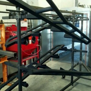 Flat black anti slip powder coating :cool: