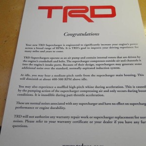 TRD Supercharger