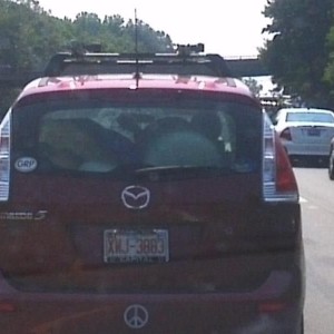 so ive been stuck in traffic for awhile now and been behind this same car t