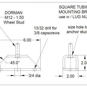 Wheel Stud Mounting Bracket