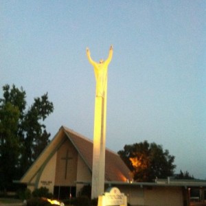 This church has a nickname in our town. Church of the holy touchdown! As ki