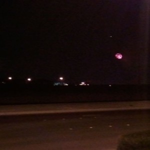 I guess that bright spot in the first pic, on the opposite side of street, 