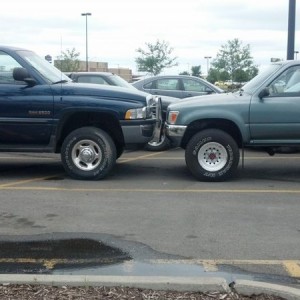 Nice and close, let him know bigger isn't better