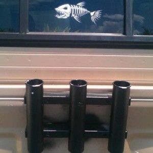 rod holder attached to back