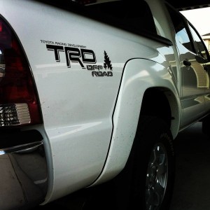 Custom TRD Johnny Tree decals