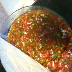Homeade salsa courteous of my veggie garden