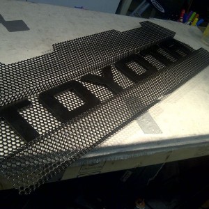 Inverse profile style with 1/4" thick TOYOTA lettering. - never done o