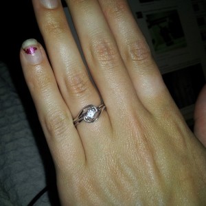 My lady friend and I got engaged last week. I designed the ring myself. It&