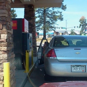 If only there were some way to get closer to the atm..... This picture mess