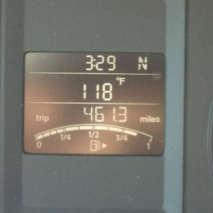 It was a bit hot today... And this was taken in a rental car not my taco, a