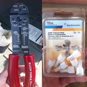 Wire strippers + splice connectors