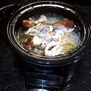 Never toss your carcass in the trash 10 hours on low in your crock-pot and 