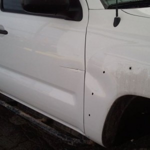 ...along with the dent from my accident.