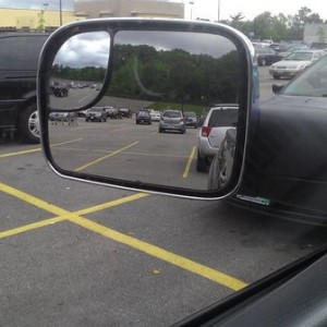 View from towing mirrors