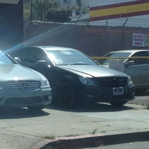 Matte black Mercedes. Doesn't look too bad IMO