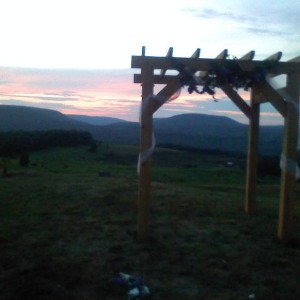 The view from here. At a friend's wedding.