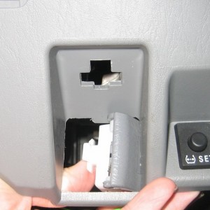 hood latch release lever removal
