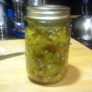 First attempt at jarred italian hot peppers in oil.... we'll see how t
