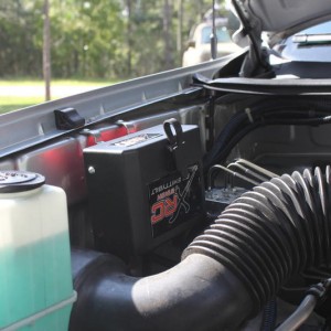 Winch box located in engine bay