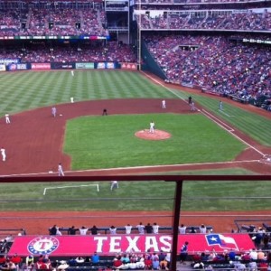 At Rangers vs. White Sox with Family! Kids are loving it.