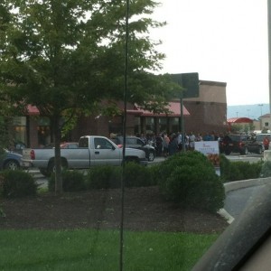 I'm stuck in traffic cus chick filet