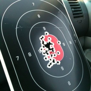 Took my sister shooting today, she's a natural pro