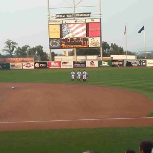 My nephew out there with the left fielder