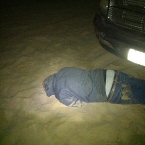 I guess he forgot his tent....dodge owners?!?!?