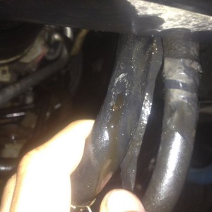 Blown tranny line