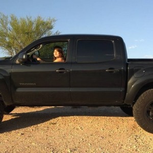 My lil sis driving