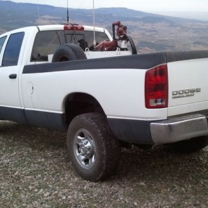 This is my uncles truck. He went a little crazy on the bed liner.