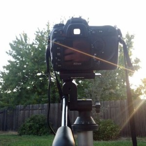 Taking pictures of the sky..... hmmm. What could he be up to?