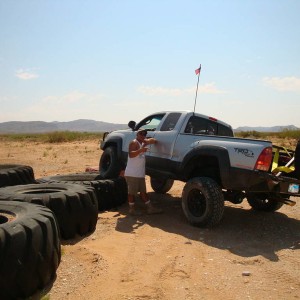 On the monster tire