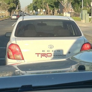 Ah yes the infamous Toyota Echo Trd rock warrior edition...wonder if it has