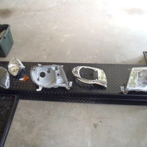 Disassembled Headlights