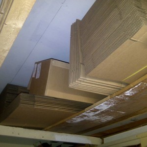 What a couple hundred dollars of cardboard looks like... :rolleyes: