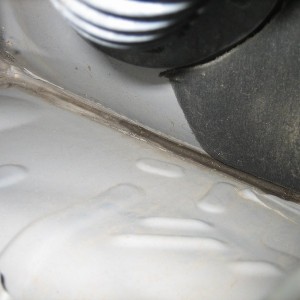 body seam behind ABS pump