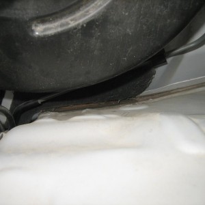 body seam under brake booster