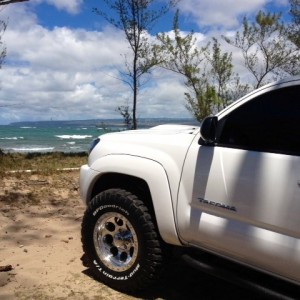 beach with new tires