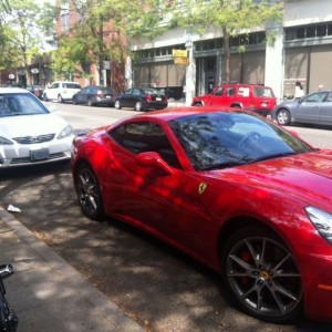 Ferrari getting a ticket for being too cool for the curb