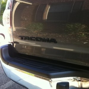 DIY Blacked out Tacoma badges