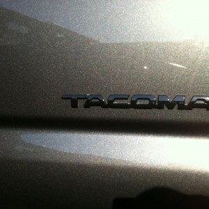 DIY Blacked out Tacoma badges