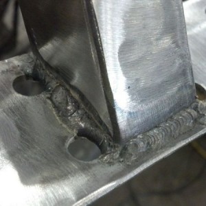 First welding of the day. Getting a little better.