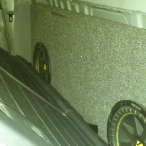 kicker 10's behind back seat
