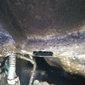 1996 Tacoma, 5spd tranny... Is that a fucking hole!!!!!???? Fml.... This me
