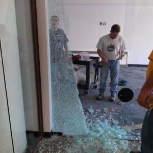 New fancy glass door
